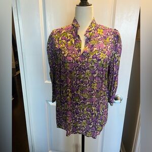 Smythe shirred pocket blouse